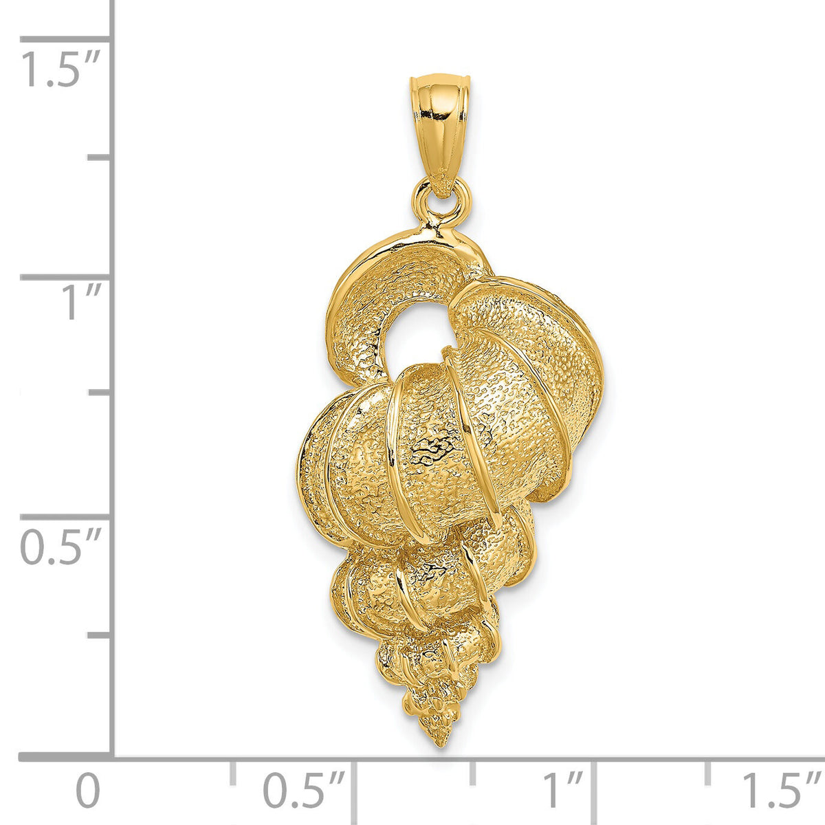 14K 2-D Precious Wentletrap Shell Charm-K7632