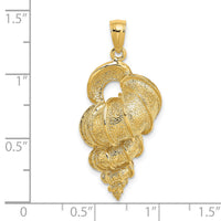 14K 2-D Precious Wentletrap Shell Charm-K7632