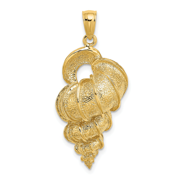 14K 2-D Precious Wentletrap Shell Charm-K7632
