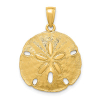 14K Polished Sand Dollar Charm-K7637