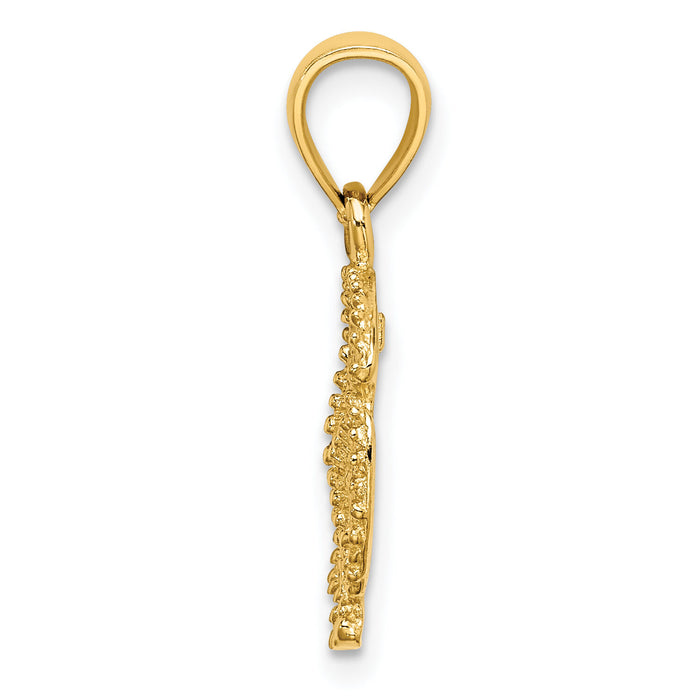 14K Starfish on Sand Dollar Charm-K7639