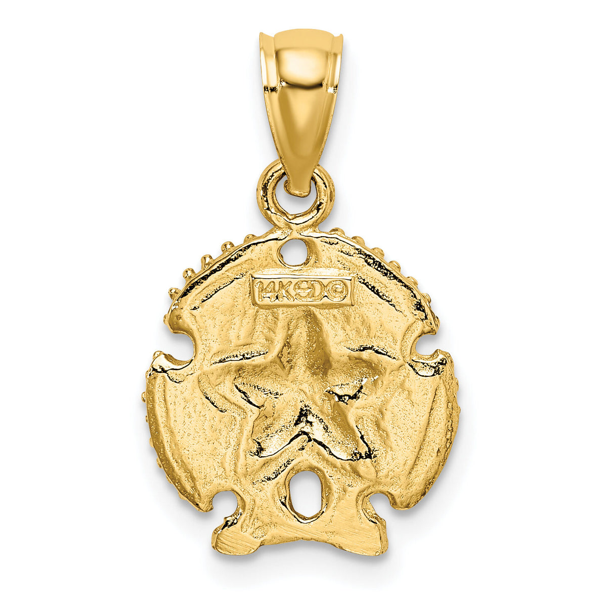14K Starfish on Sand Dollar Charm-K7639
