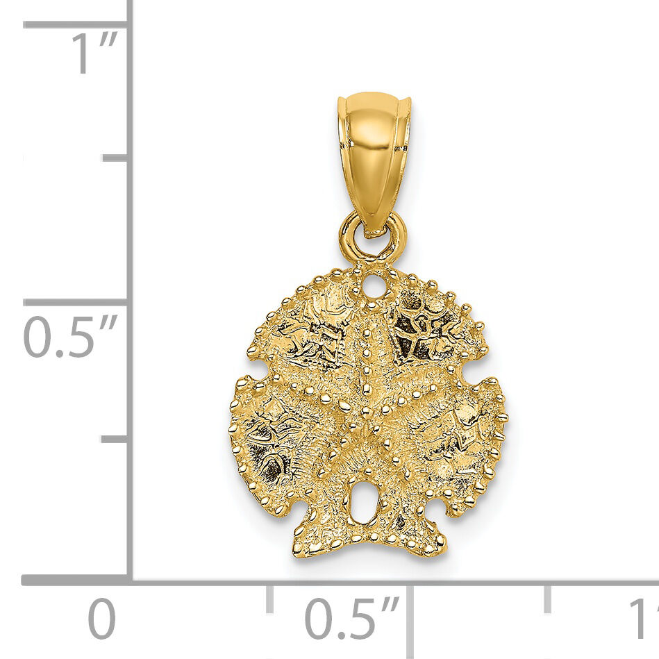 14K Starfish on Sand Dollar Charm-K7639