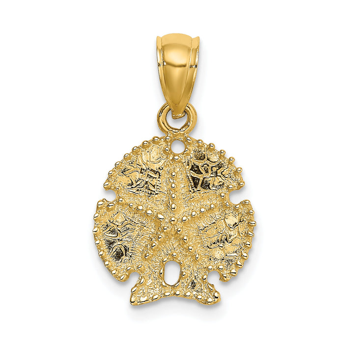 14K Starfish on Sand Dollar Charm-K7639
