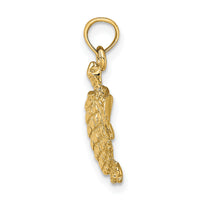 14K Textured Sea Turtle Charm-K7645