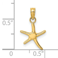 14K Polished Mini Dancing Starfish Charm-K7660