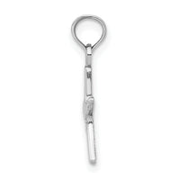 14K White Gold Polished Mini Dancing Starfish Charm-K7660W