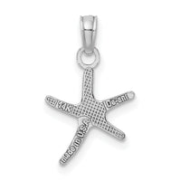 14K White Gold Polished Mini Dancing Starfish Charm-K7660W