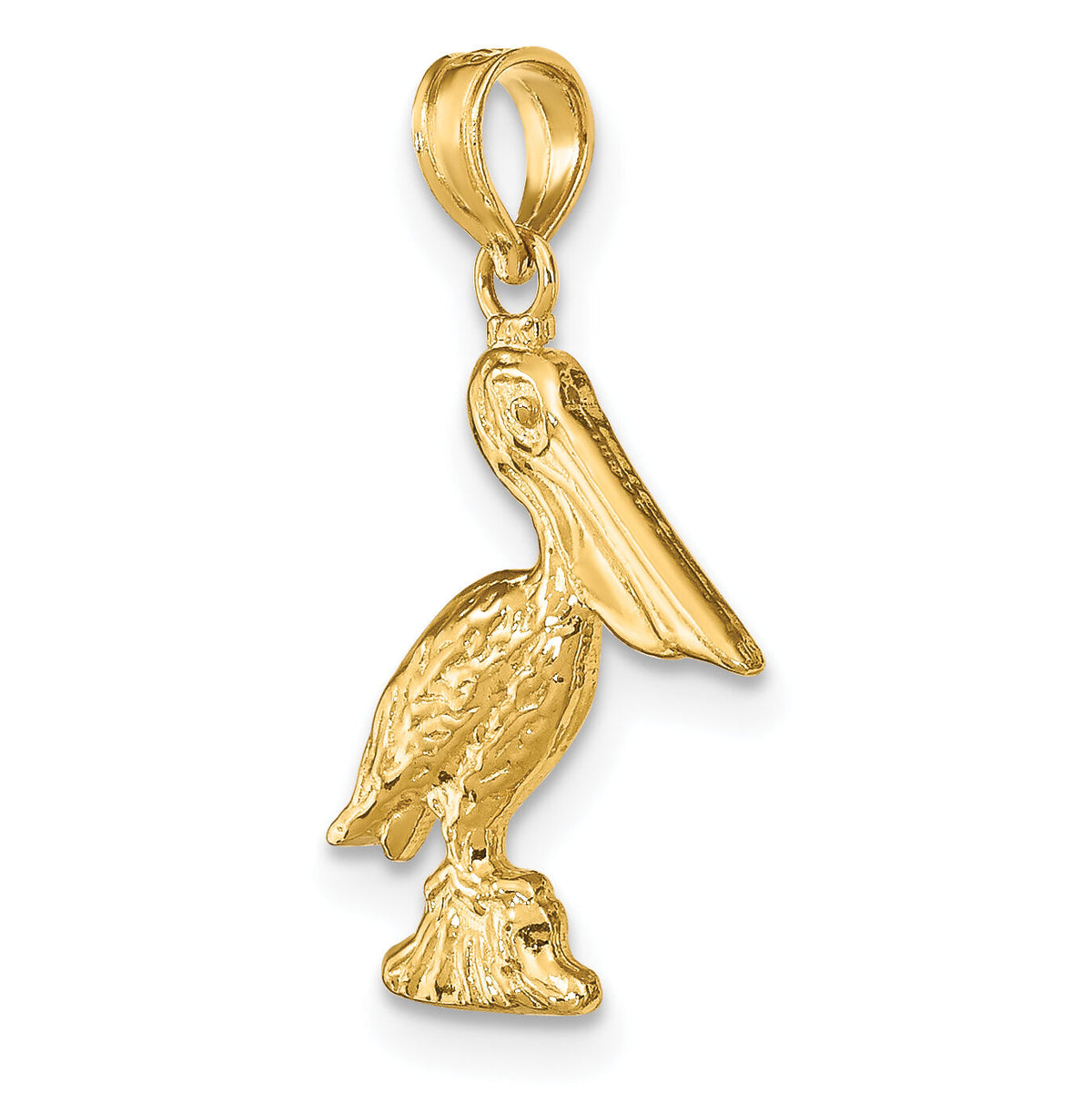 14K 3-D Pelican Standing Charm-K7661