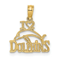 14K I HEART DOLPHINS w/ Dolphin Charm-K7664