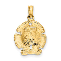 14K Polished Sand Dollar Charm-K7666
