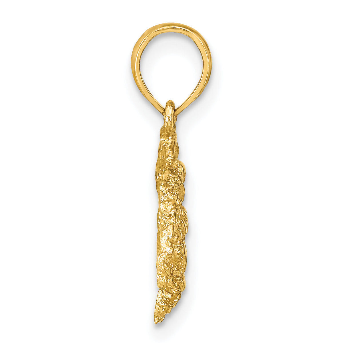 14K Textured Crab Charm-K7668