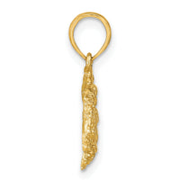 14K Textured Crab Charm-K7668
