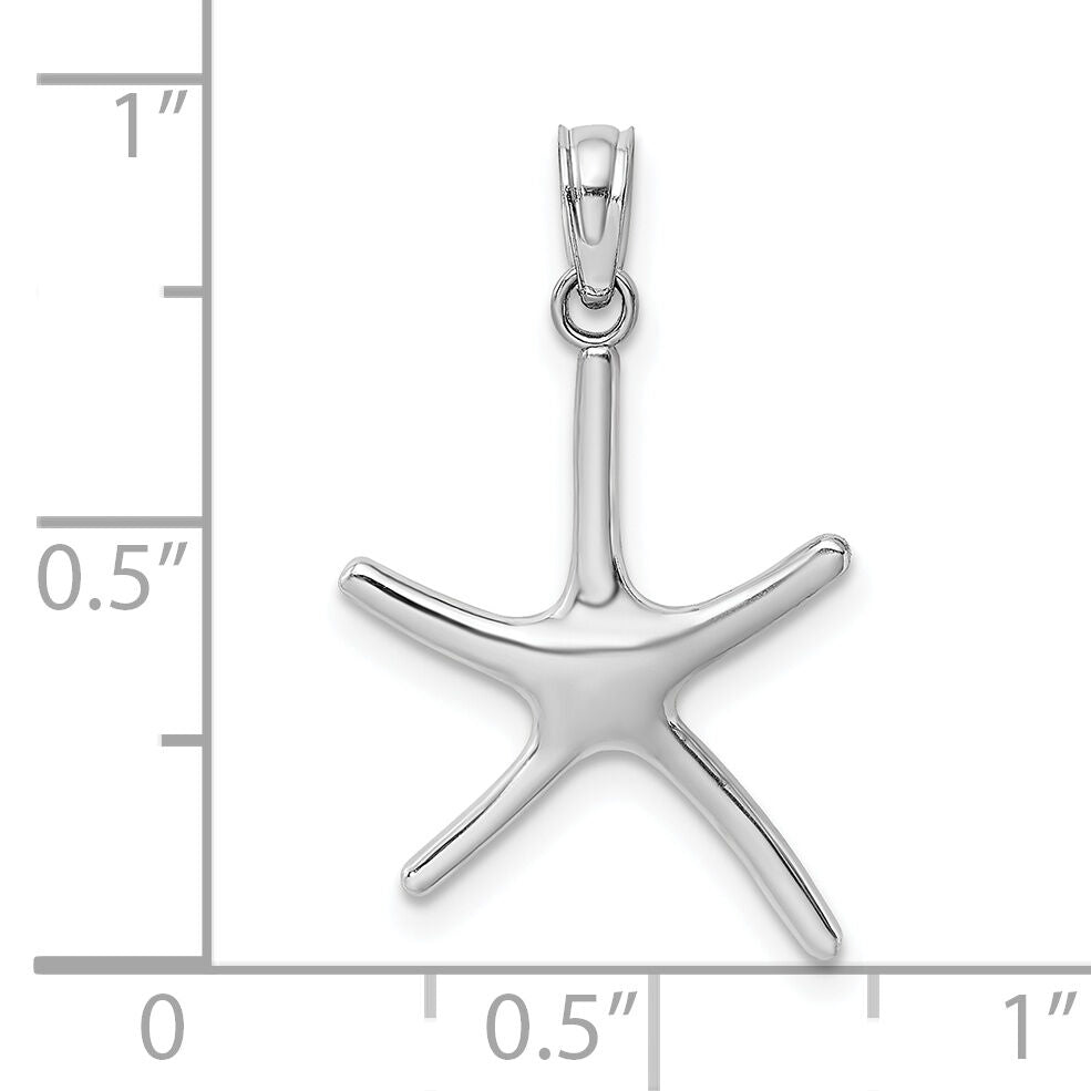 14K White Gold Dancing Starfish Charm-K7671W