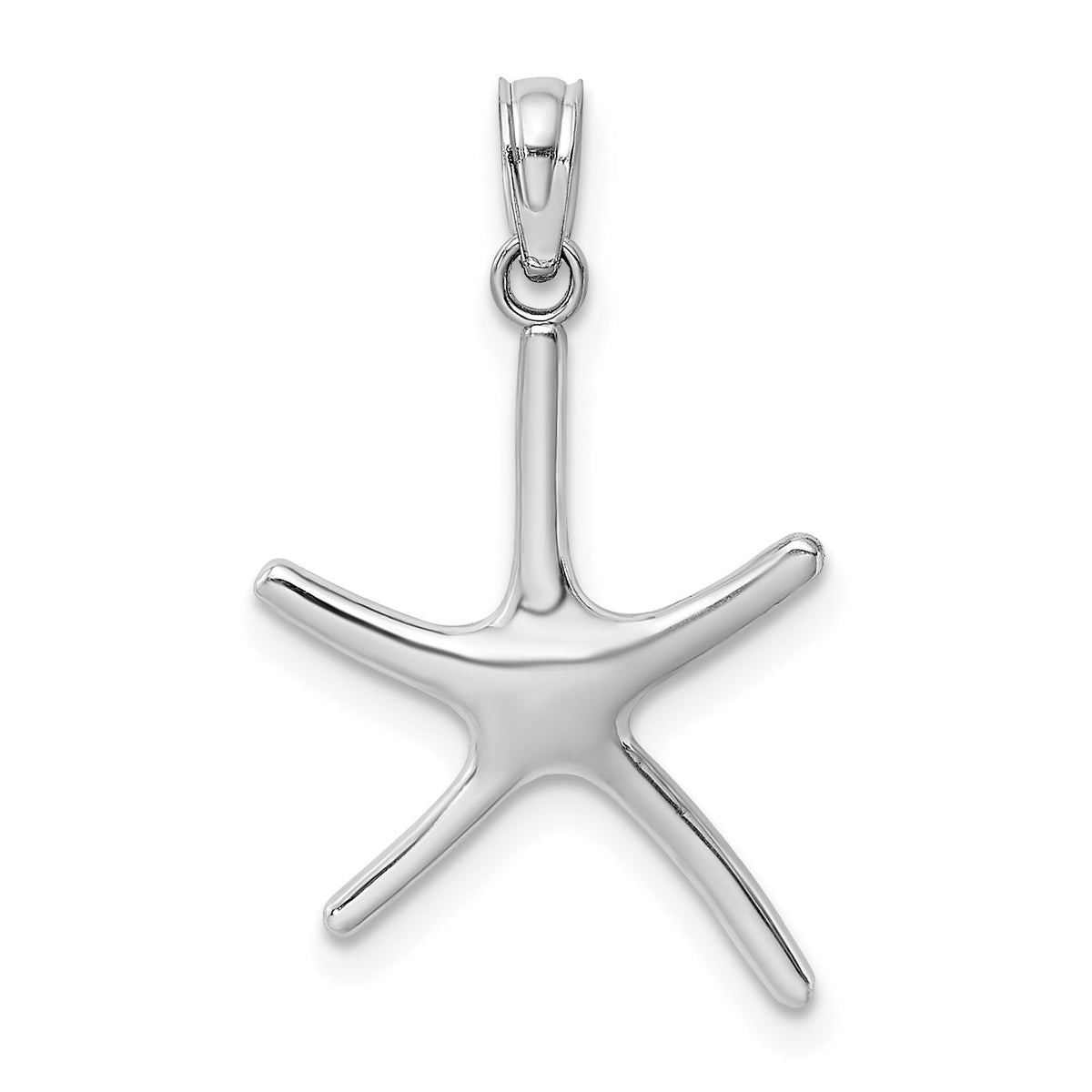 14K White Gold Dancing Starfish Charm-K7671W