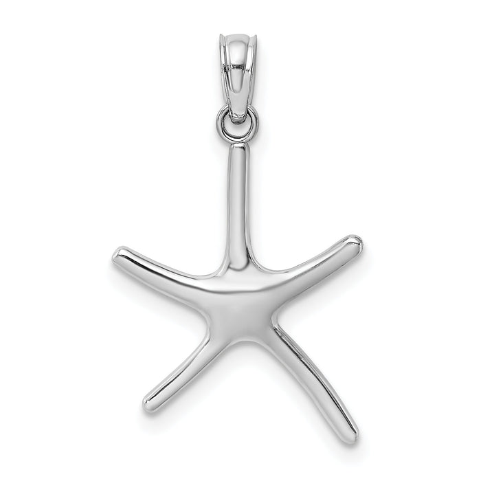 14K White Gold Dancing Starfish Charm-K7671W