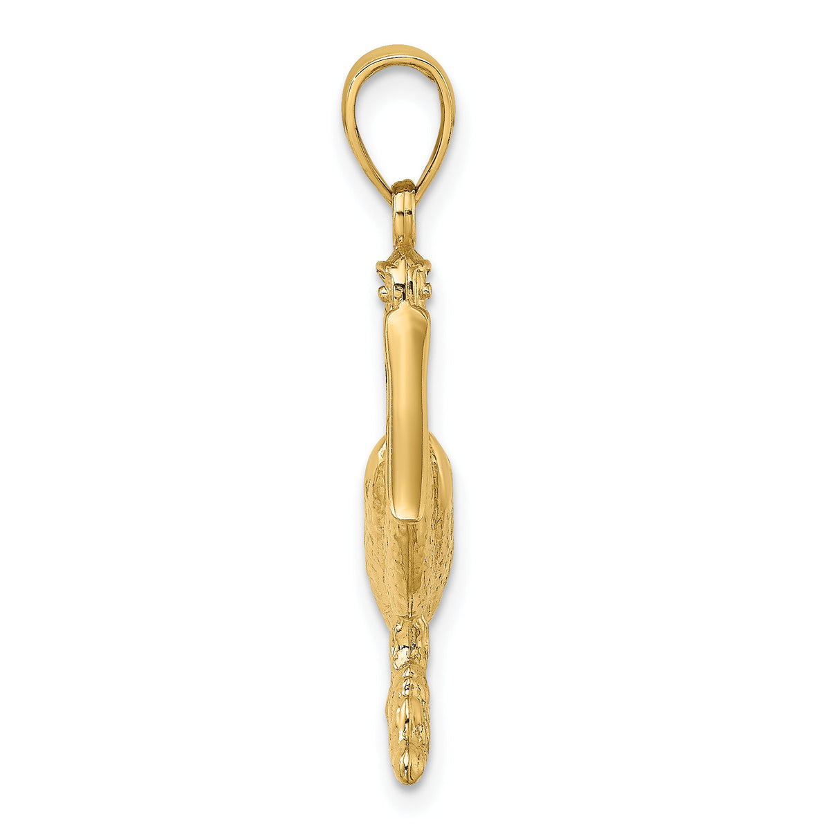 14K 3-D Pelican Standing Charm-K7673