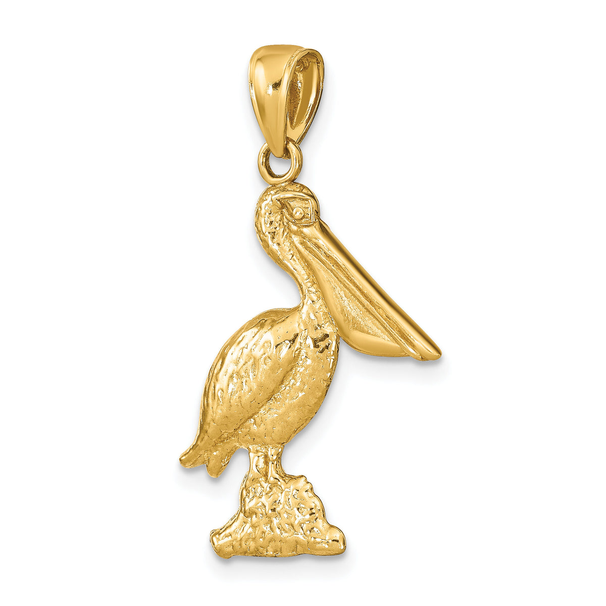 14K 3-D Pelican Standing Charm-K7673