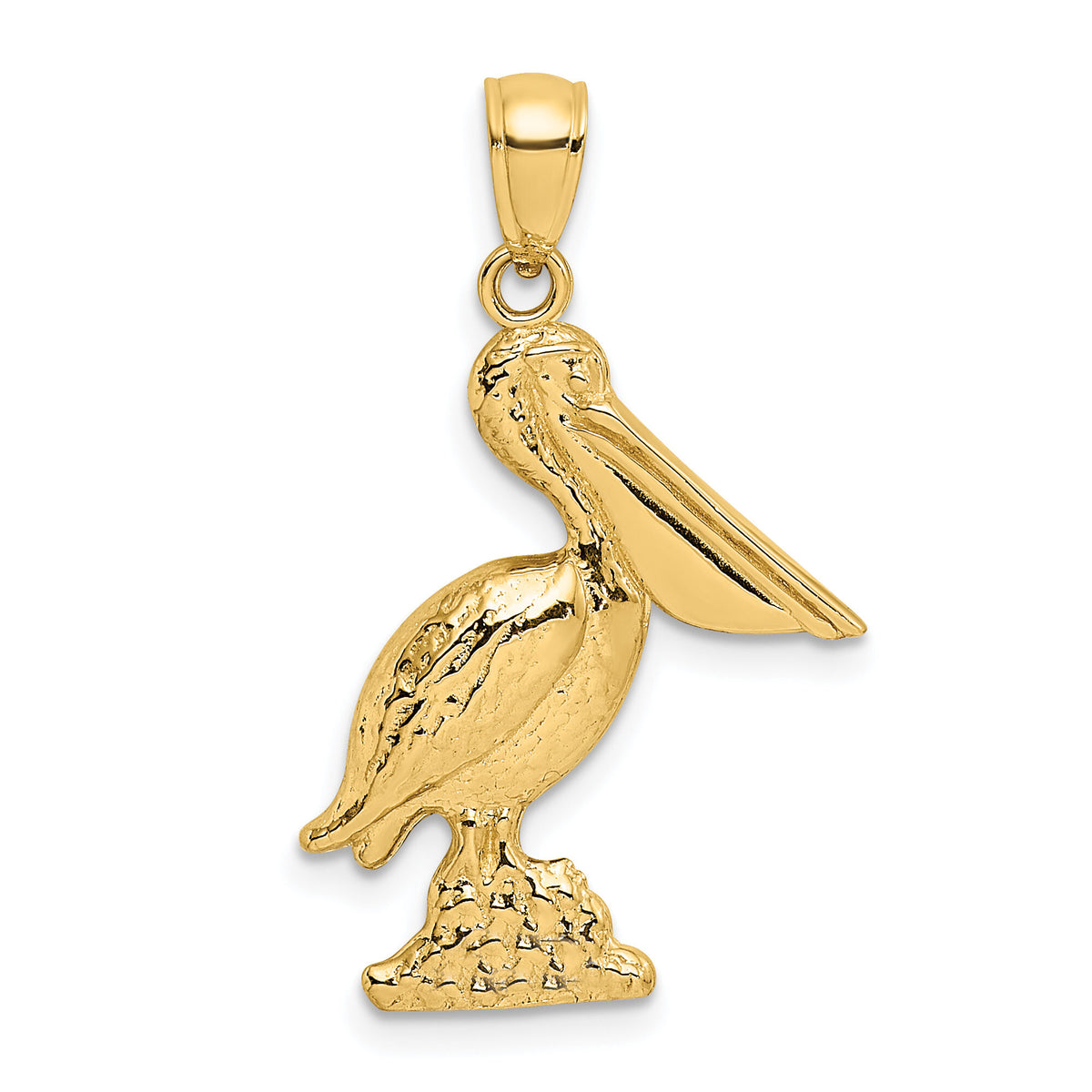 14K 3-D Pelican Standing Charm-K7673