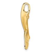 14K 3-D Polished Whale Tail Chain Slide-K7676