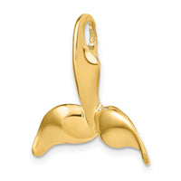 14K 3-D Polished Whale Tail Chain Slide-K7676