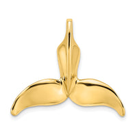 14K 3-D Polished Whale Tail Chain Slide-K7676