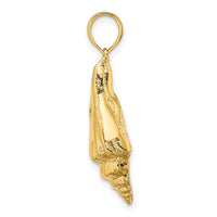 14K Polished Elongated Shell Charm-K7679