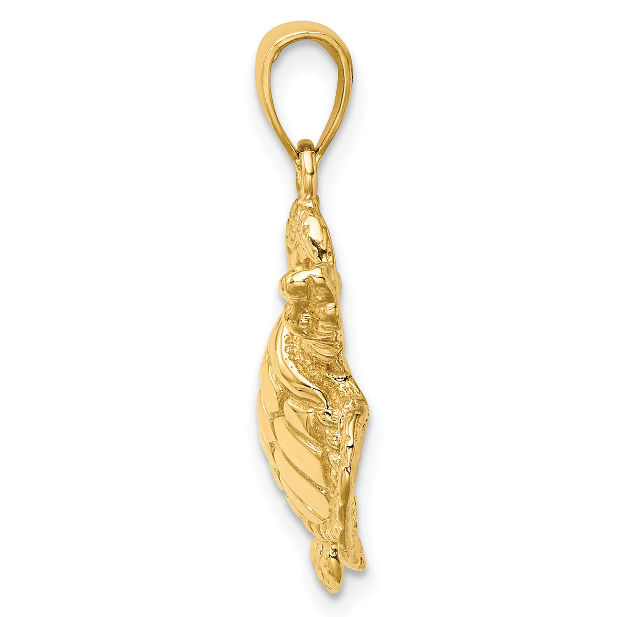 14K Textured Sea Turtle Charm-K7682