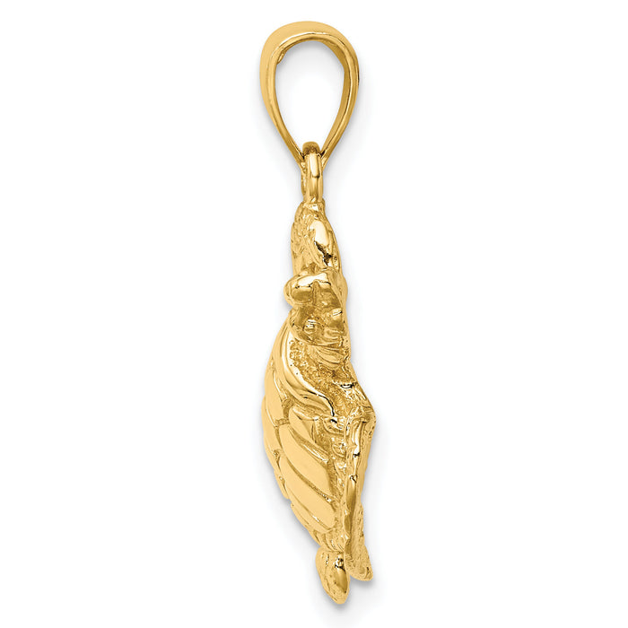 14K Textured Sea Turtle Charm-K7682