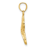 14K Textured Starfish Charm-K7689