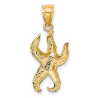 14K Textured Starfish Charm-K7689