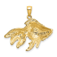 14K 2-D & Engraved Striped Fish Charm-K7692