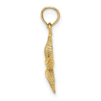 14K Textured Starfish Charm-K7701