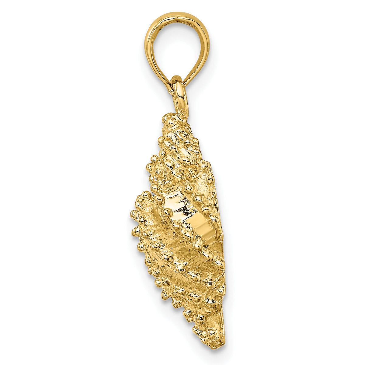 14K Textured Conch Shell Charm-K7707