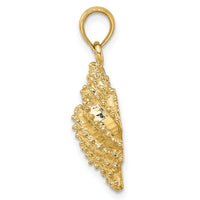 14K Textured Conch Shell Charm-K7707