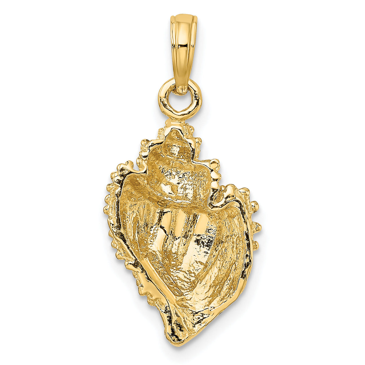 14K Textured Conch Shell Charm-K7707