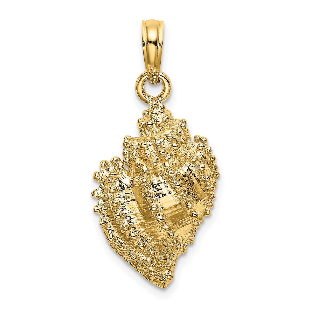 14K Textured Conch Shell Charm-K7707