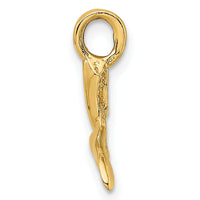 14K 3-D Polished Whale Tail Chain Slide-K7709