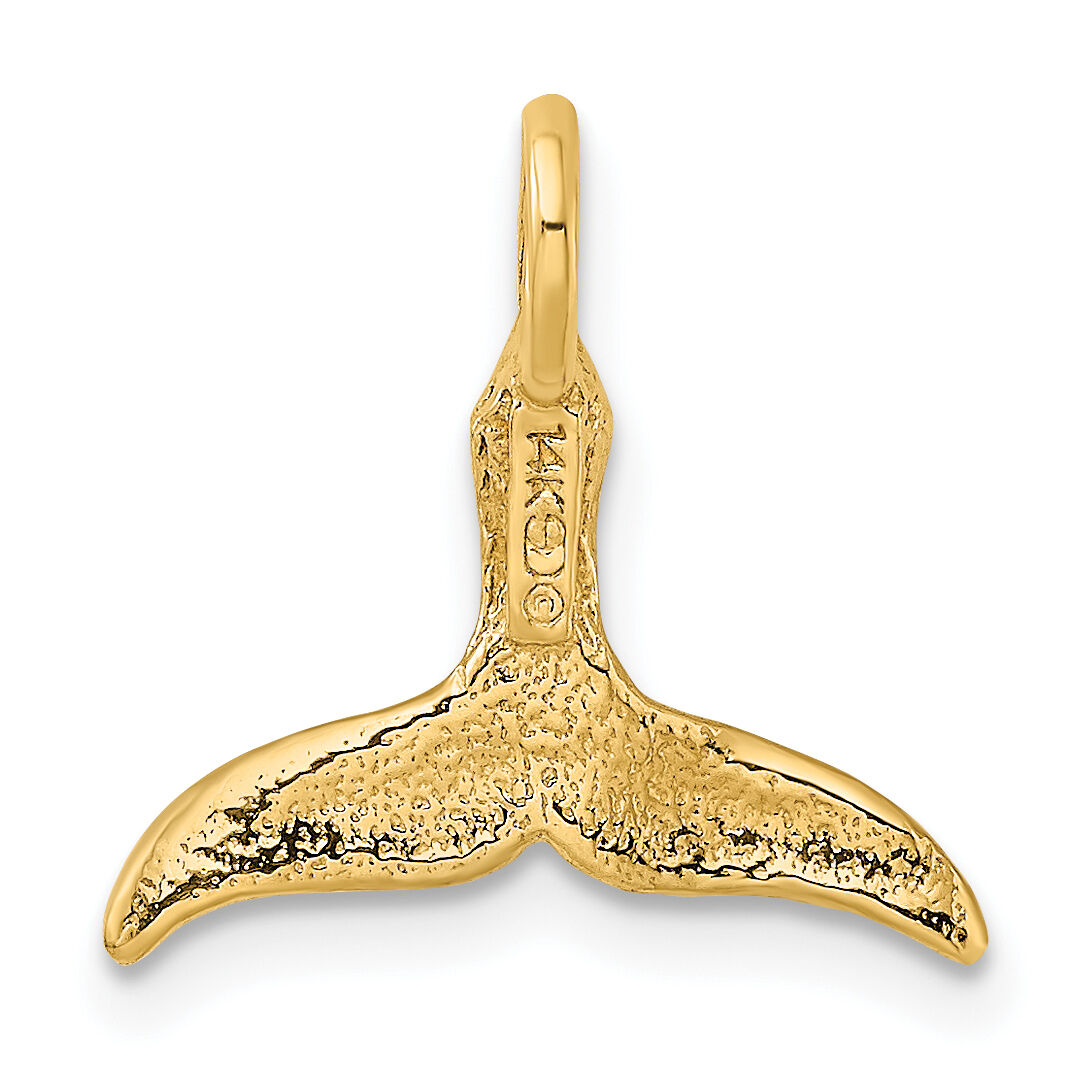 14K 3-D Polished Whale Tail Chain Slide-K7709