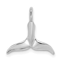14K White Gold 3-D Polished Whale Tail Chain Slide-K7709W