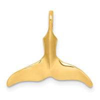 14K 3-D Polished Whale Tail Charm-K7710