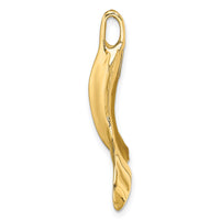 14K 3-D Polished Whale Tail Chain Slide-K7713
