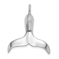 14K White Gold 3-D Polished Whale Tail Chain Slide-K7713W
