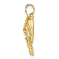14k Dolphins Pendant-K7717