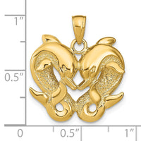 14k Dolphins Pendant-K7717