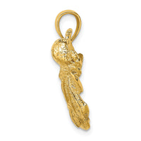 14K Polished and Textured Dolphin and Octopus Pendant-K7721