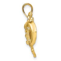14k Dolphins Pendant-K7724