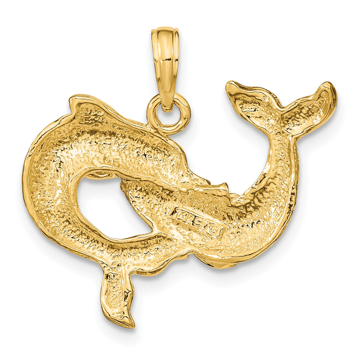 14k Dolphins Pendant-K7724