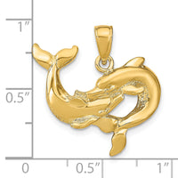 14k Dolphins Pendant-K7724
