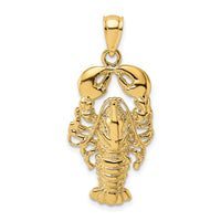 14K Textured Maine Lobster Charm-K7727